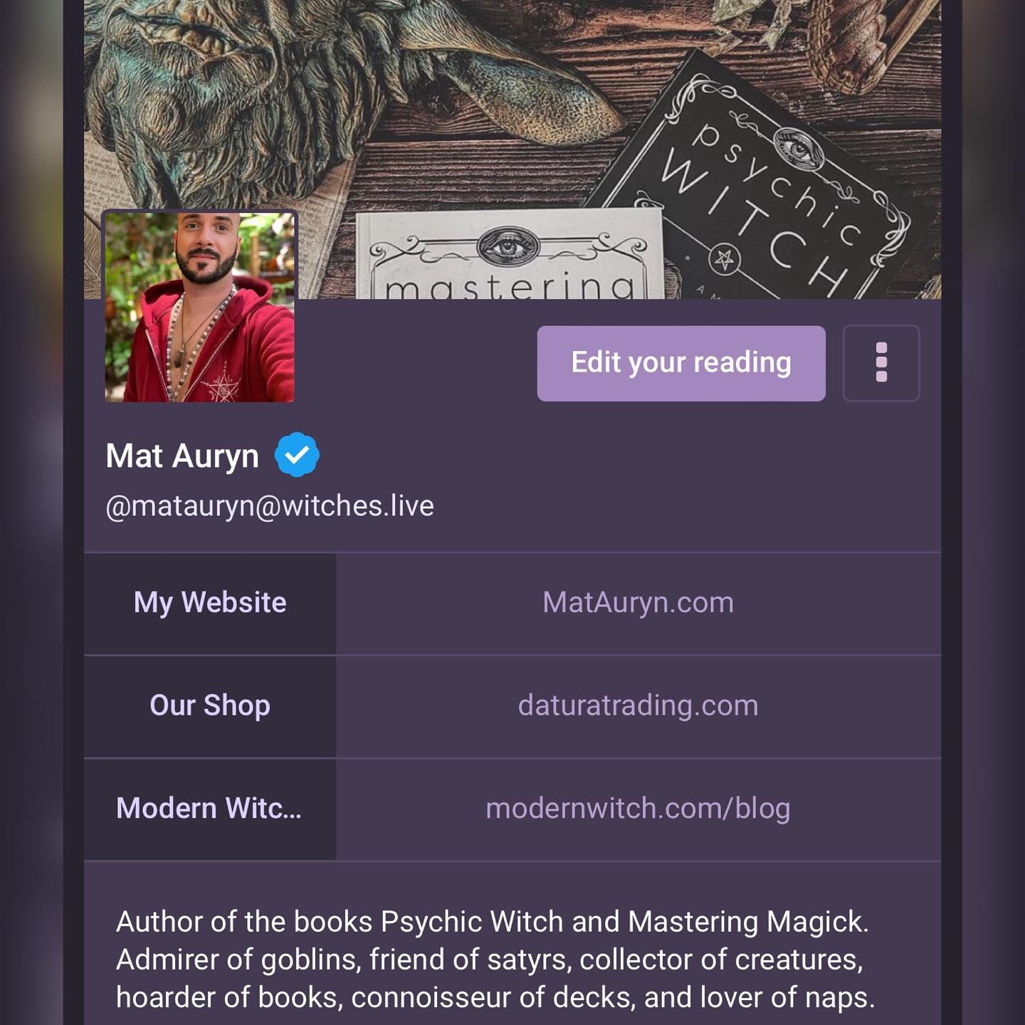 Do you have a Mastodon account? I just created one. Come connect with me over there. witches.live is a great server if you’re looking for witchy folks to social network with. 🔮