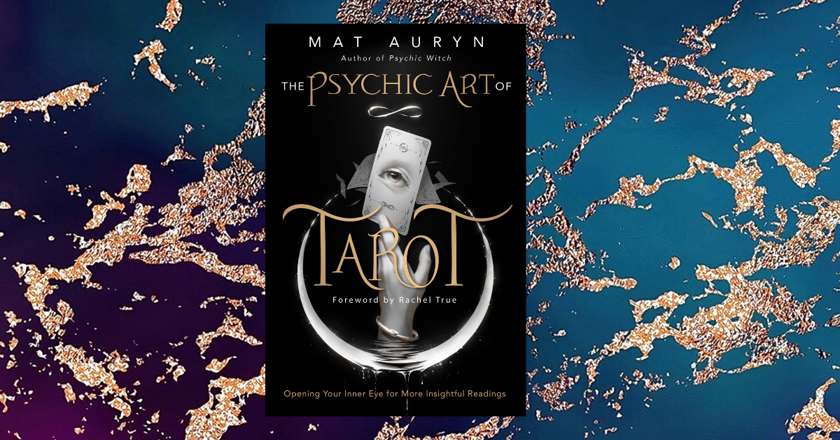Reading tarot not limited to gifted psychics, Fresh perspective by Mat Auryn, Concept of innate psychic abilities, Comprehensive manual for psychic skill development, Practical exercises for tarot readers, Valuable guide for all interest levels in tarot and intuition, Significant contributions by Mat Auryn in magick, Instant classic in tarot and psychic development, Theresa Reed