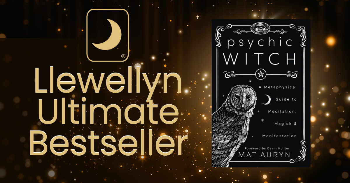 Bestselling Witchcraft Book, Psychic Witch book on Llewellyn’s Bestseller List beside classics by Scott Cunningham and Silver RavenWolf